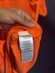 Hackett Sport Orange Embossed Logo Tee