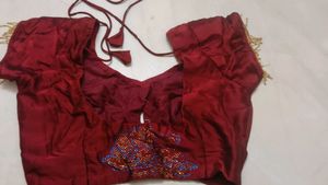 Excellent stone work saree with blouse