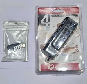 Brand New USB Hub 4 Port, Mouse Converter Free