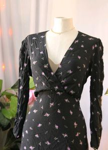 Mango Floral Print Maxi  Dress
