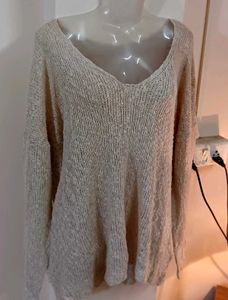Oversized Mesh Sheer Knitted Top