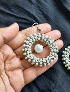 Pearl Hoop Earrings