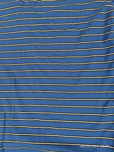New Xl Striped Blue Polo Shirt