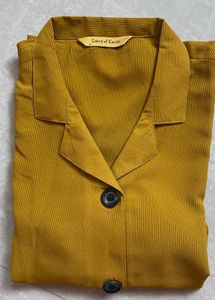 Colors of Earth Mustard Corduroy Top