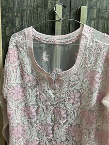 Pink authentic Chikankari Kurta