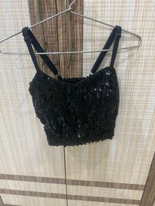 Beautiful Stylish Sequence Crop Top
