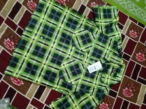 Shein Green Plaid Shirt