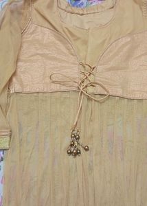 Elegant Gold Embroidered Mastani Suit