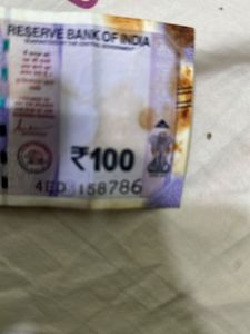 100 Rs Defected Note 786
