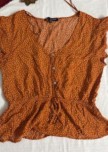 Polka Peplum Top