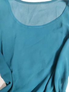 Teal Sheer Top