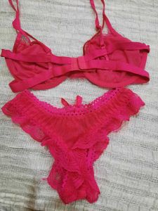 Hot Pink Lace Lingerie Set