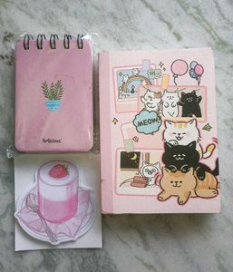 Pink Theme Stationery Combo 💗🧁🌸