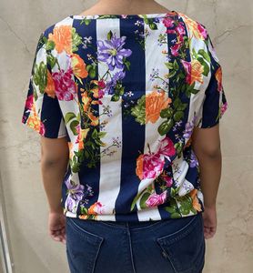VERO MODA Floral Striped Top