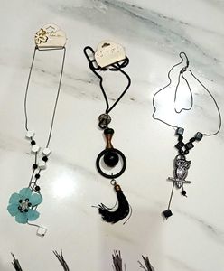 Premium Silver Plated Necklace Set of 3, Unused