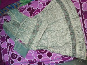 Pista Colour Pakistani Style Sharara Suit