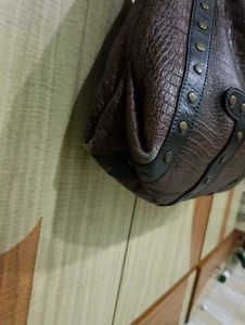Genuine Leather Brown Shoulder Bag