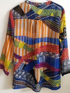 Colorful Georgette Top🏵️🌸🪻🌼