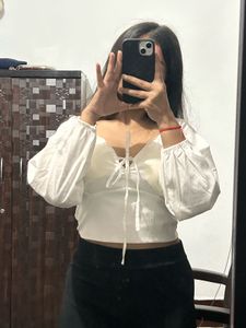 White Peasant Top