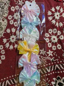 Bow And Flower Clip Combo