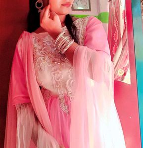 Price - 580  rs Only🥳 Long Designer Neck Work Gow