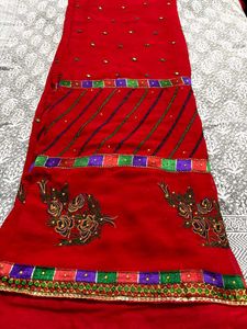 Elegant Green Ombre Saree2