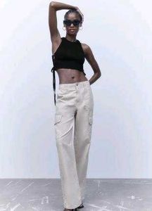 ZARA Black Knit Cut Out Top