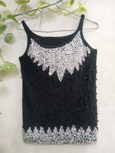 Sparkling Black Tank Top