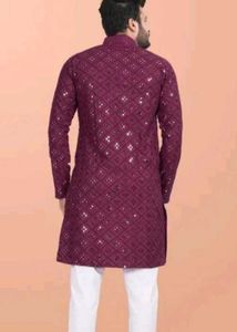 Maroon Embroidered Kurta 15,16 Years Boy Only Kurt