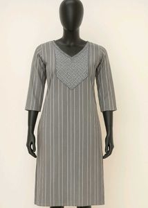 Grey Simple Design Kurti