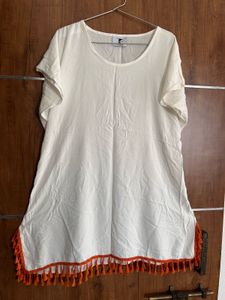 Tunic Kurti With Orange Tassel