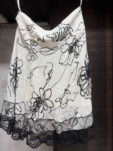 Floral Skirt with Lace