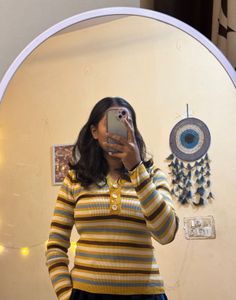 Striped Knit Top - Casual Style