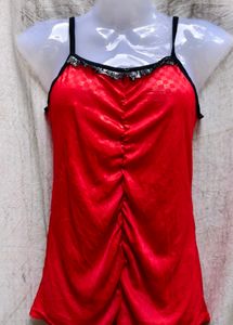 Red Satin Camisole