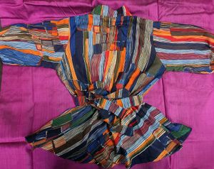 Striped Colorful Kimono Dress