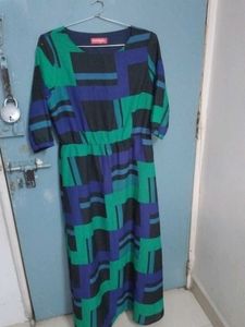 Fashionable A Line Maxi Western Dress