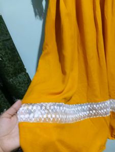 Mustard Embellished Kurta