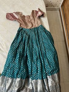 Green &amp; Gold Lehenga Choli