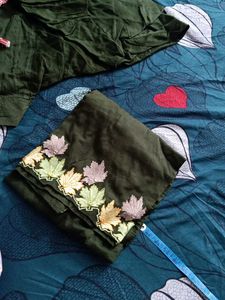 Green Embroidered Kurta