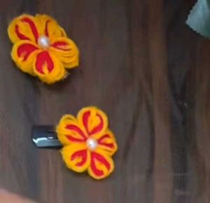 Handmade Flower Bracelet and clip