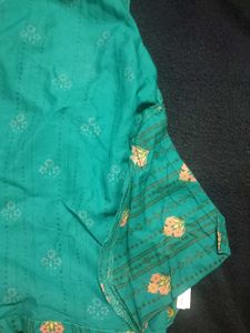 Elegant Teal Floral Kurta