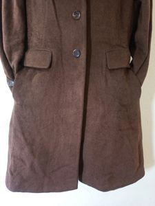 Prendang Brown Overcoat For Women