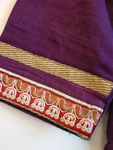Purple Embroidered Kurti Tunic