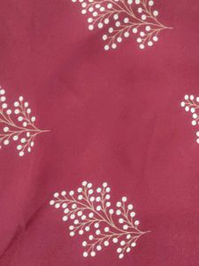 Maroon Floral Print Saree
