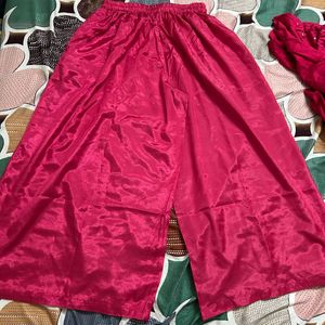 Pink Silk Dupatta Suit