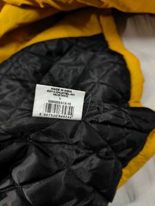 Colourblock Hooded Jacket Charcoal Mustard