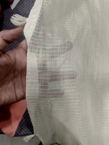 lite yallow colour worked cotton saree