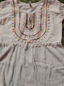 White Embroidered Top