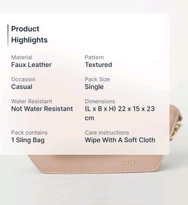 Iykyk Asymmetric Stich Textured Sling Bag