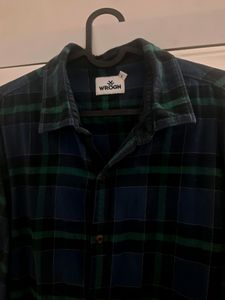 Wrogn Men Checked Green Shirt